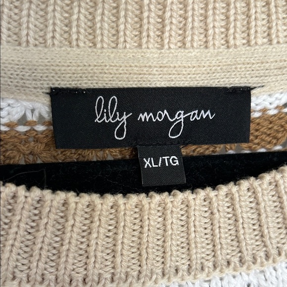 Chic Striped Beige and Black Women's Sweater - Picture 9 of 9